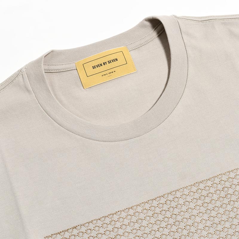 EMBROIDERY SS TEE THORN CIRCLE -BEIGE-