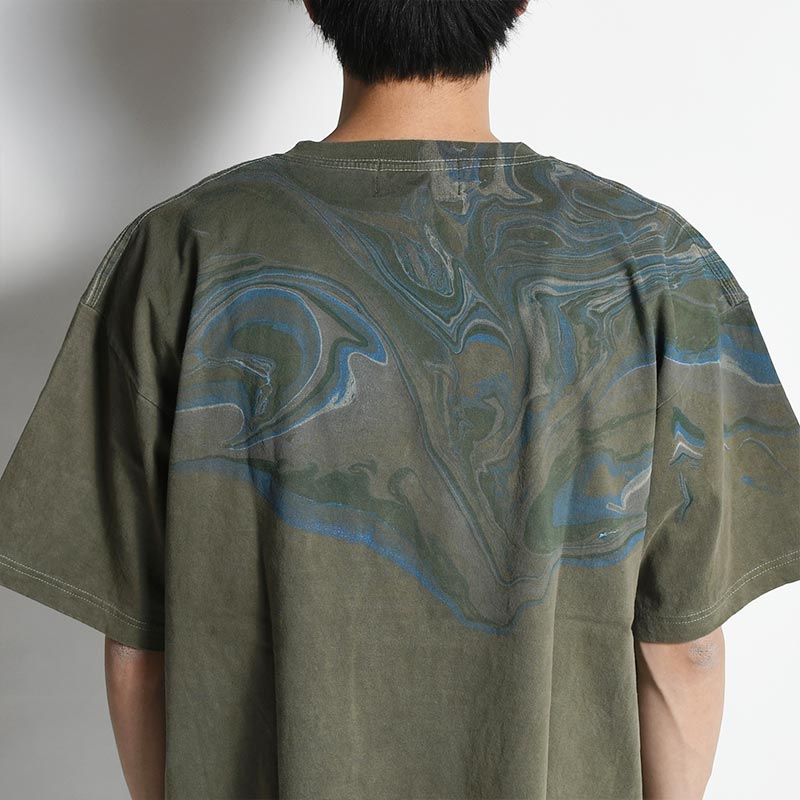 PIGMENT DYED TEE -OLIVE-