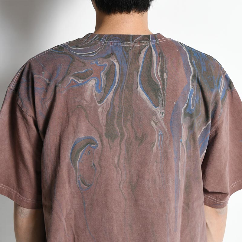 PIGMENT DYED TEE -BROWN-