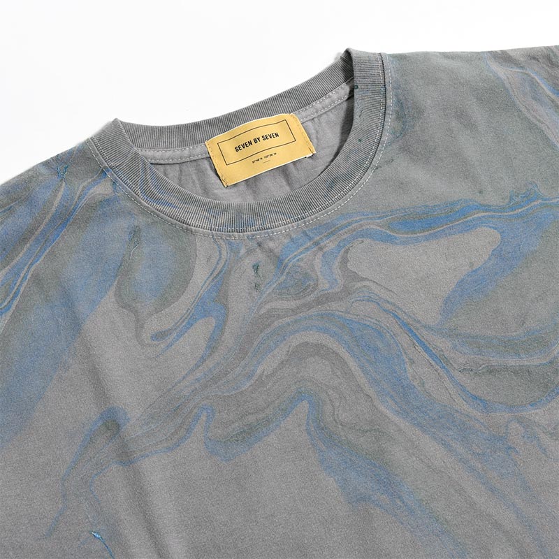 PIGMENT DYED TEE -GRAY-