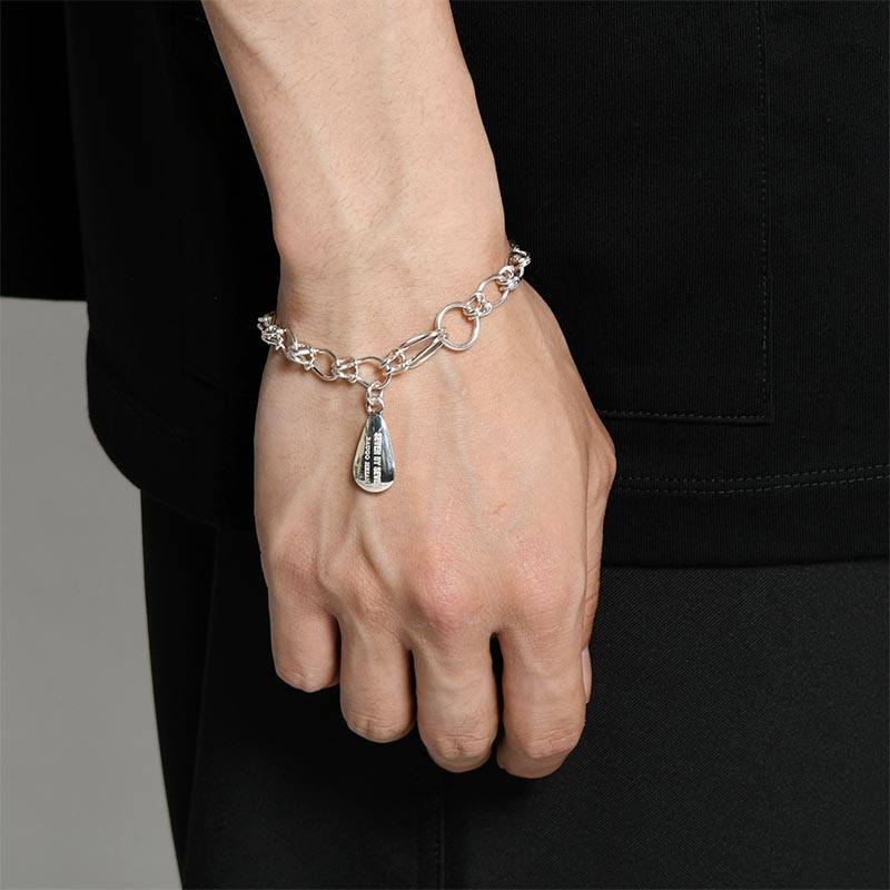 HAND MADE RING CHAIN BRACELET -SILVER-