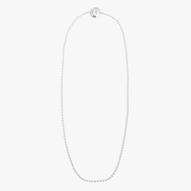 BALL CHAIN NECKLACE -SILVER-