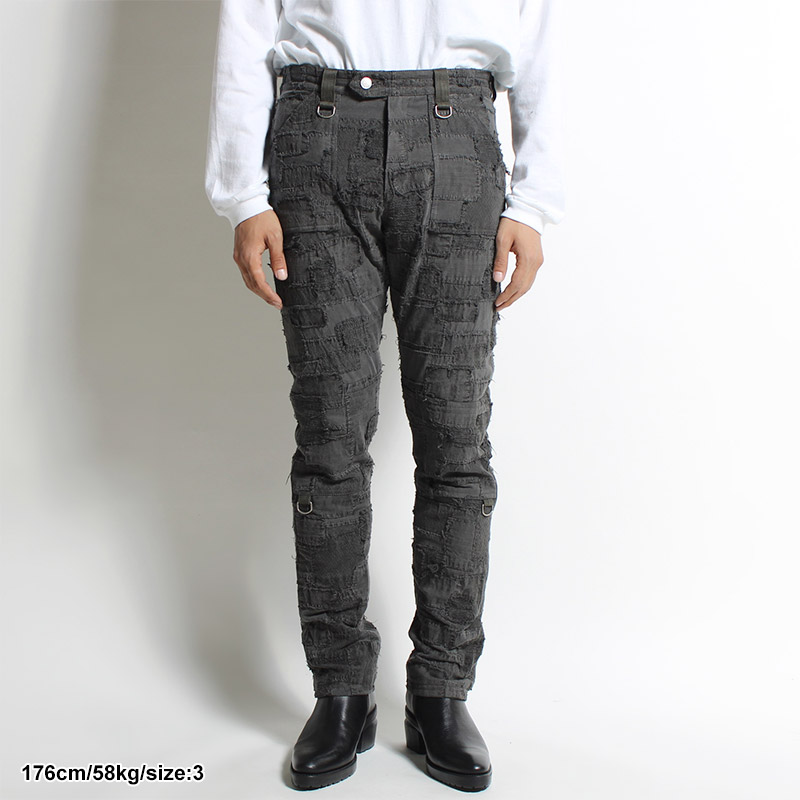PATCHWORK PANTS -GRAY- | IN ONLINE STORE