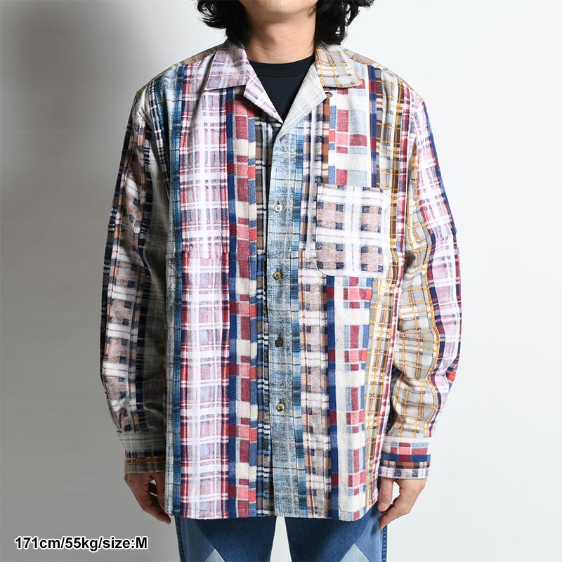 REWORK FLANNEL STRIPE SHIRT size:M -ASST-