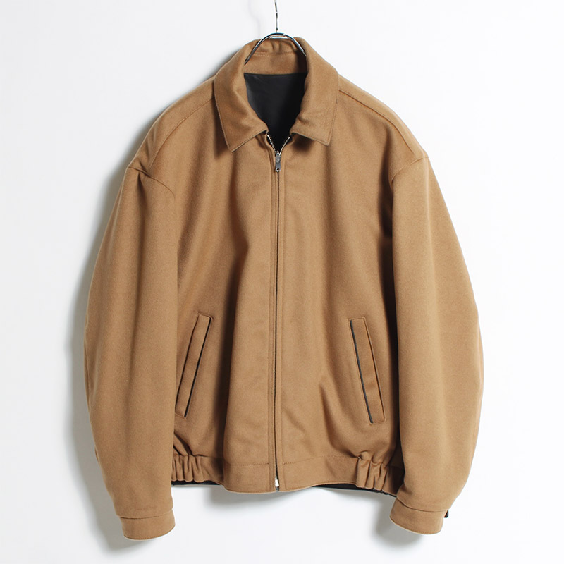 REVERSIBLE LEATHER BLOUSON -CAMEL-