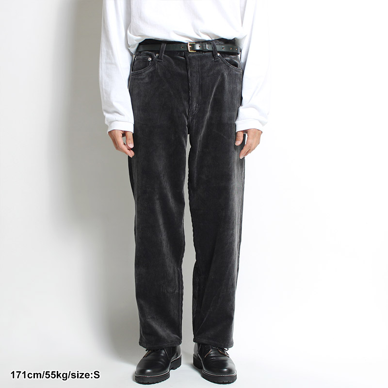 CORDUROY WIDE PANTS -GRAY- | IN ONLINE STORE