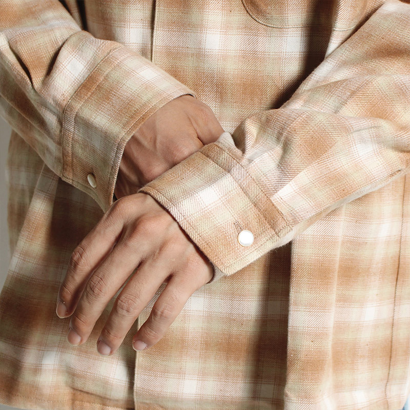 OMBRE CHECK O/C SHIRT -BEIGE- | IN ONLINE STORE