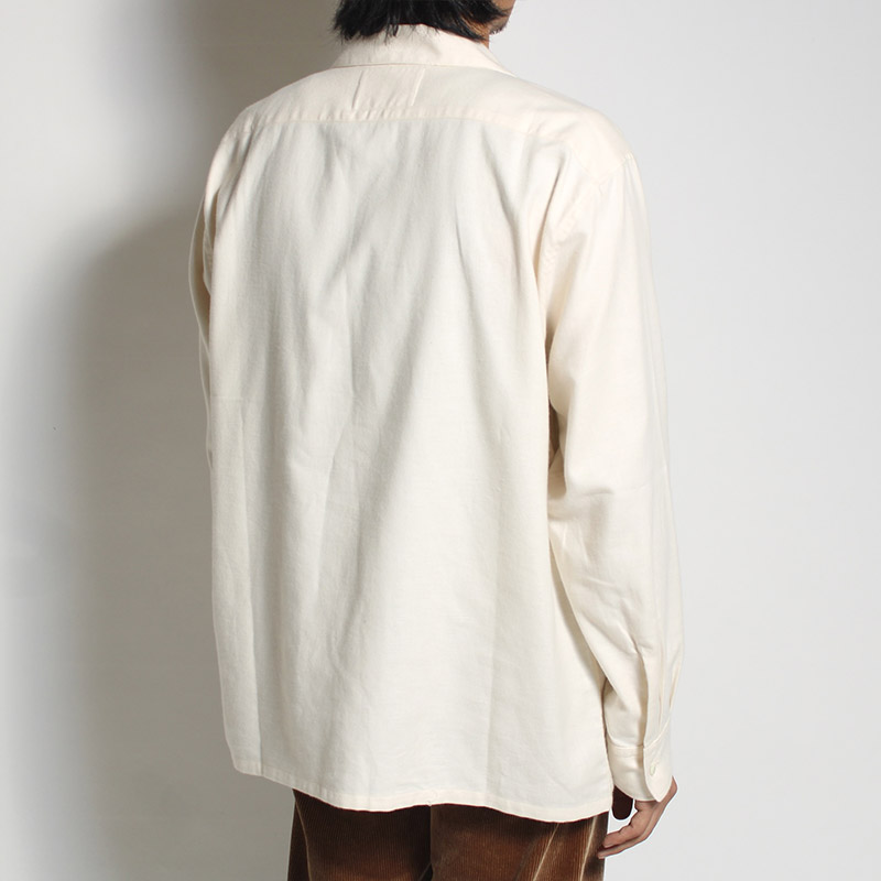 FLAT COLLAR SHIRT -WHITE-