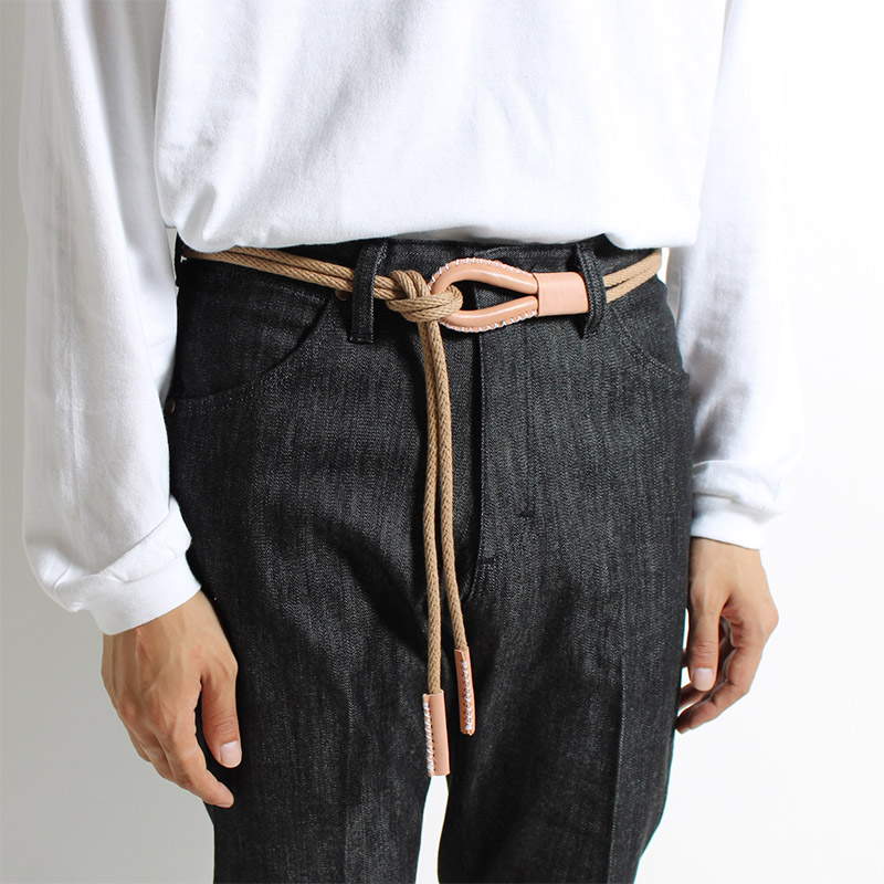 COMBINATION COTTON ROPE BELT -BROWN-