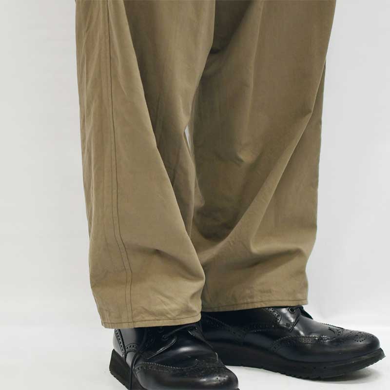 SALVAGE TWILL BUTTON TUCK EASY PANTS -SAGE-