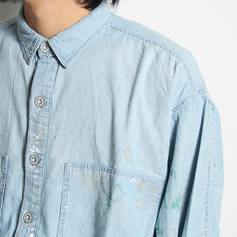 US ARMY PO CHAMBRAY SHIRT -INDIGO-