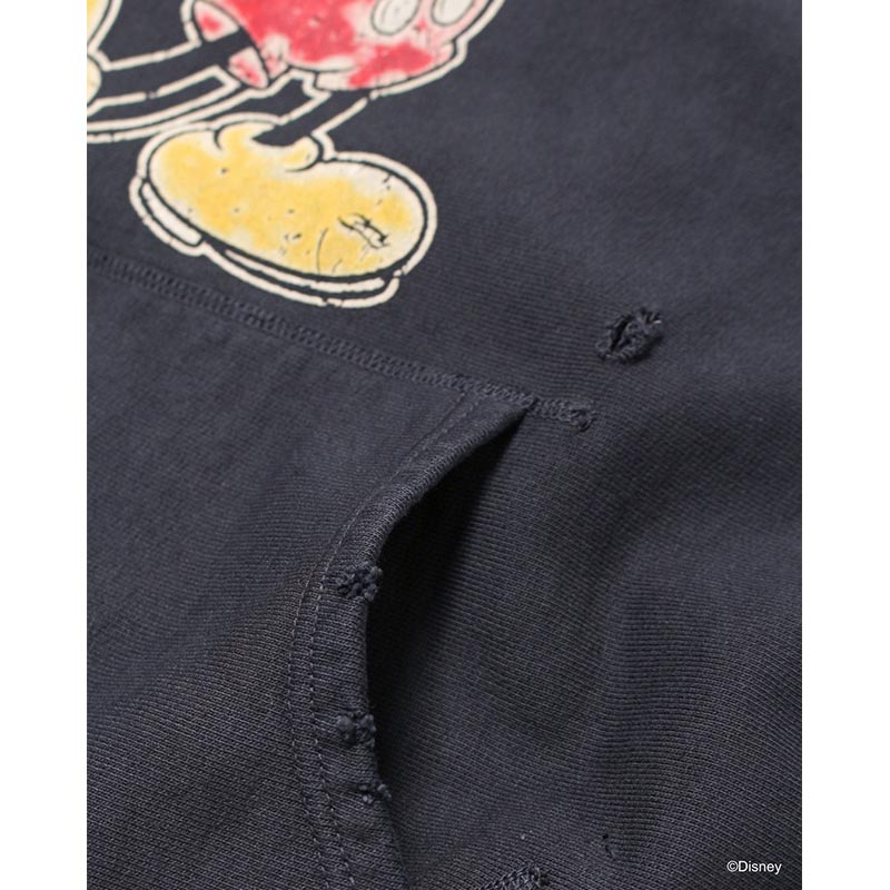 MICKEY MOUSE HOODIE -BLACK AGEING-