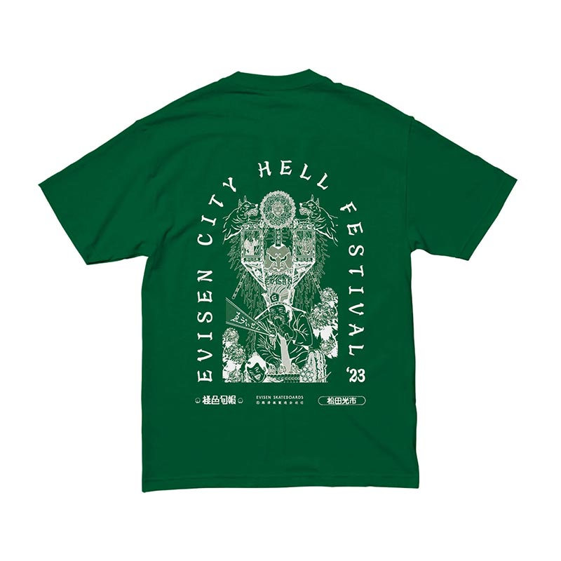 CITY HELL FESTIVAL TEE -3.COLOR-(グリーン)