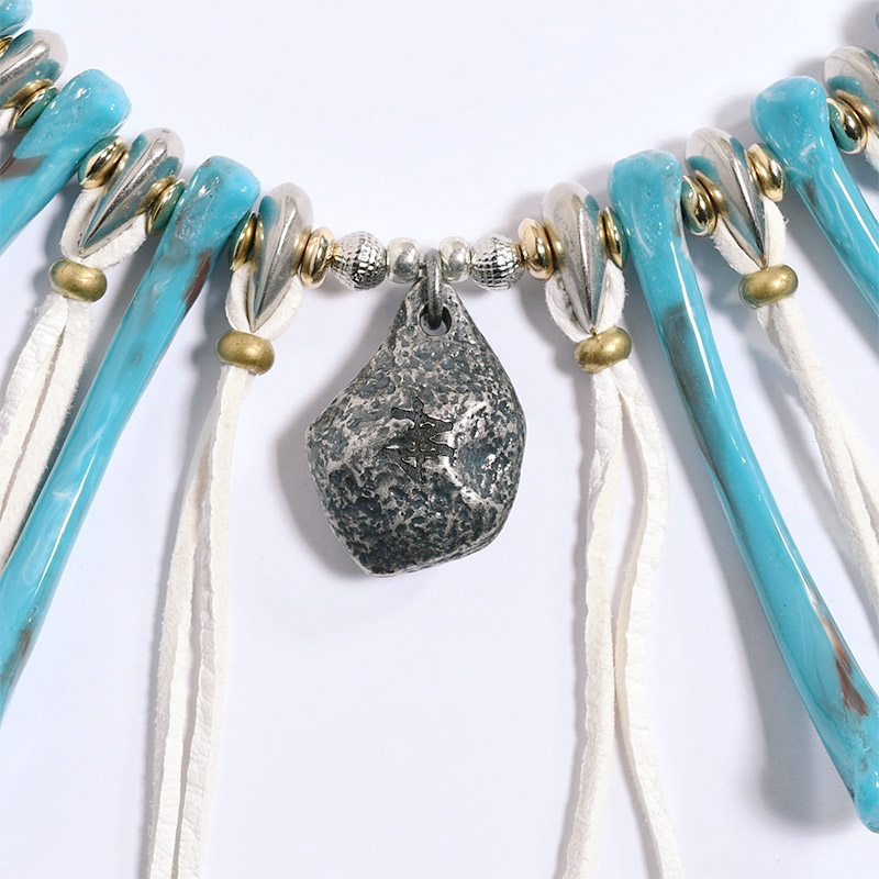 NECKLACE -WHITE×TURQUOISE- | IN ONLINE STORE