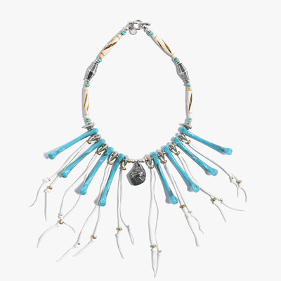 NECKLACE -WHITE×TURQUOISE-