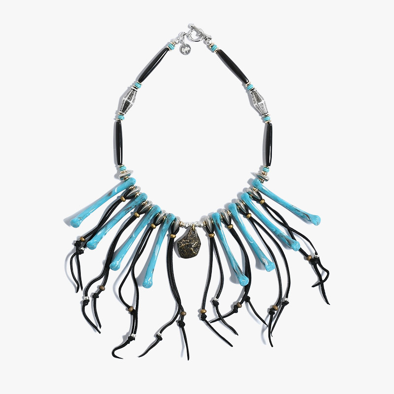 NECKLACE -BLACK×TURQUOISE- | IN ONLINE STORE
