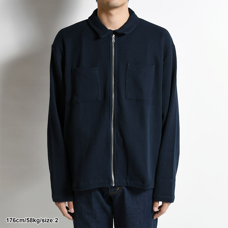 COTTON RUSSEL MESH ZIP UP SH JKT -NAVY- | IN ONLINE STORE