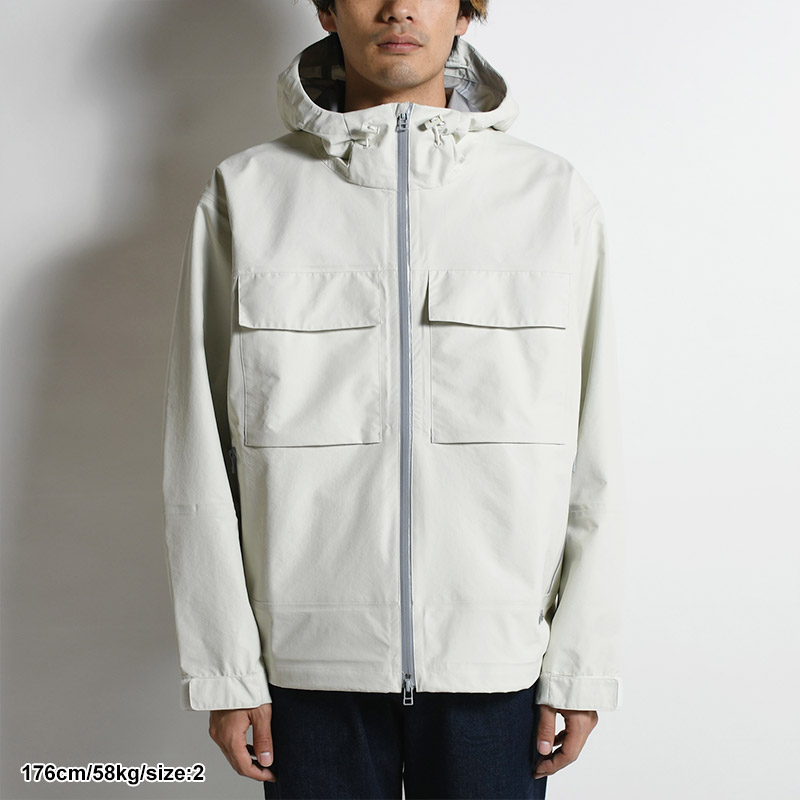 WILD THINGS COLLABOLATION 3LAYER HOODIE JKT -WHITE-