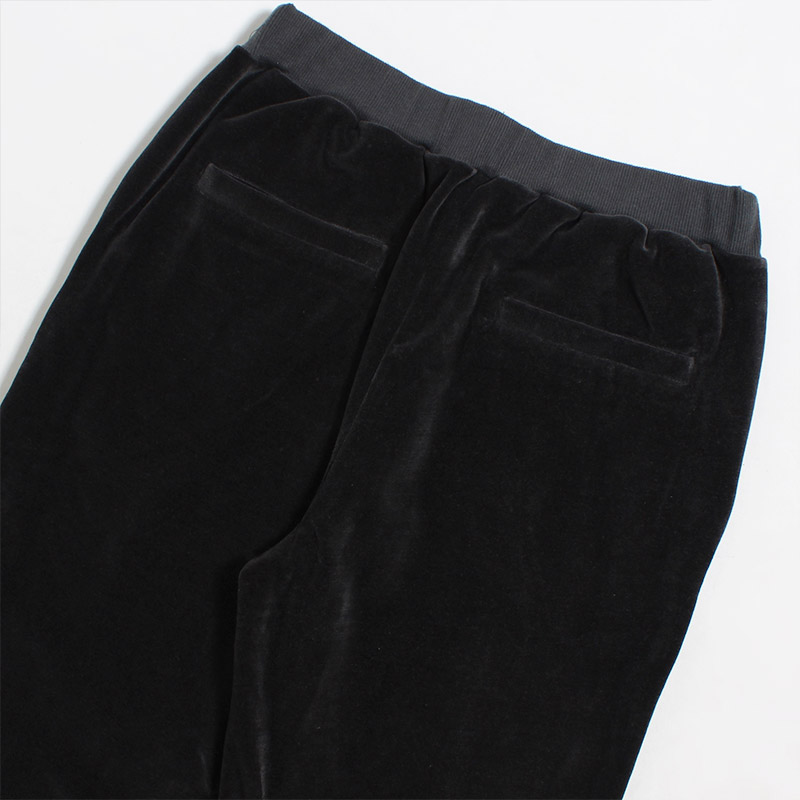 C/P HEAVY VELOR CENTER PINTUCK EASY PANTS -CHARCOAL-