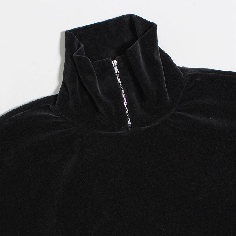C/P HEAVY VELOR HIGH NECK -CHARCOAL-