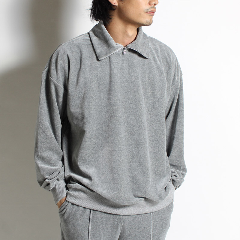 C/P HEAVY VELOR HIGH NECK -MIX GRAY- | IN ONLINE STORE