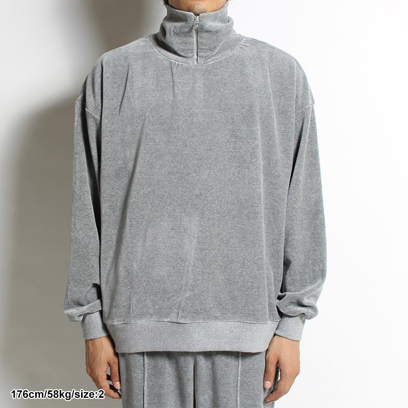 C/P HEAVY VELOR HIGH NECK -MIX GRAY- | IN ONLINE STORE