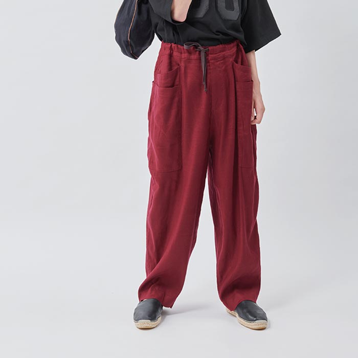 LINEN RAYON TAPERED TROUSER -3.COLOR-