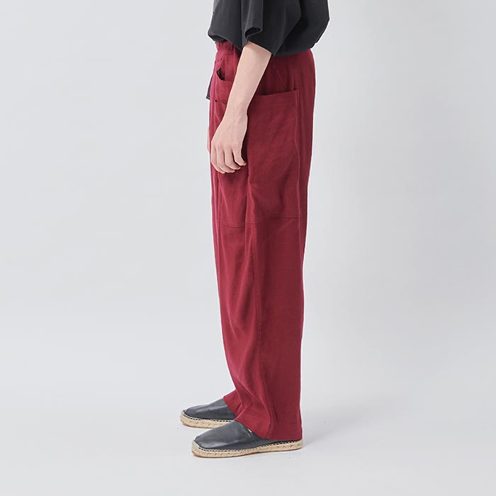 LINEN RAYON TAPERED TROUSER -3.COLOR-