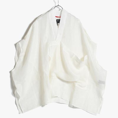 AFRICAN PONCHO -WHITE-