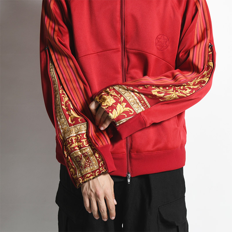 ZIP TRACK BLOUSON -RED-