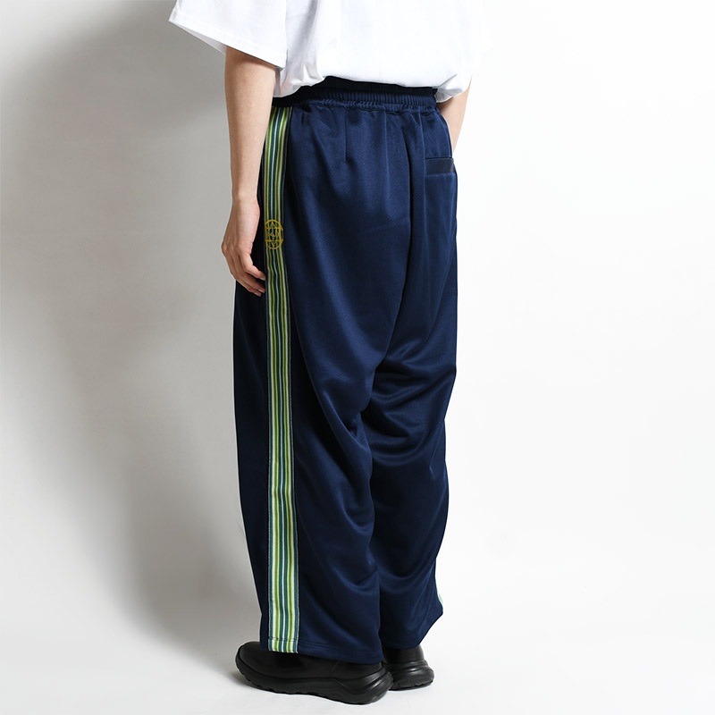 ZIP WIDE TRACK PANTS -NAVY- | IN ONLINE STORE