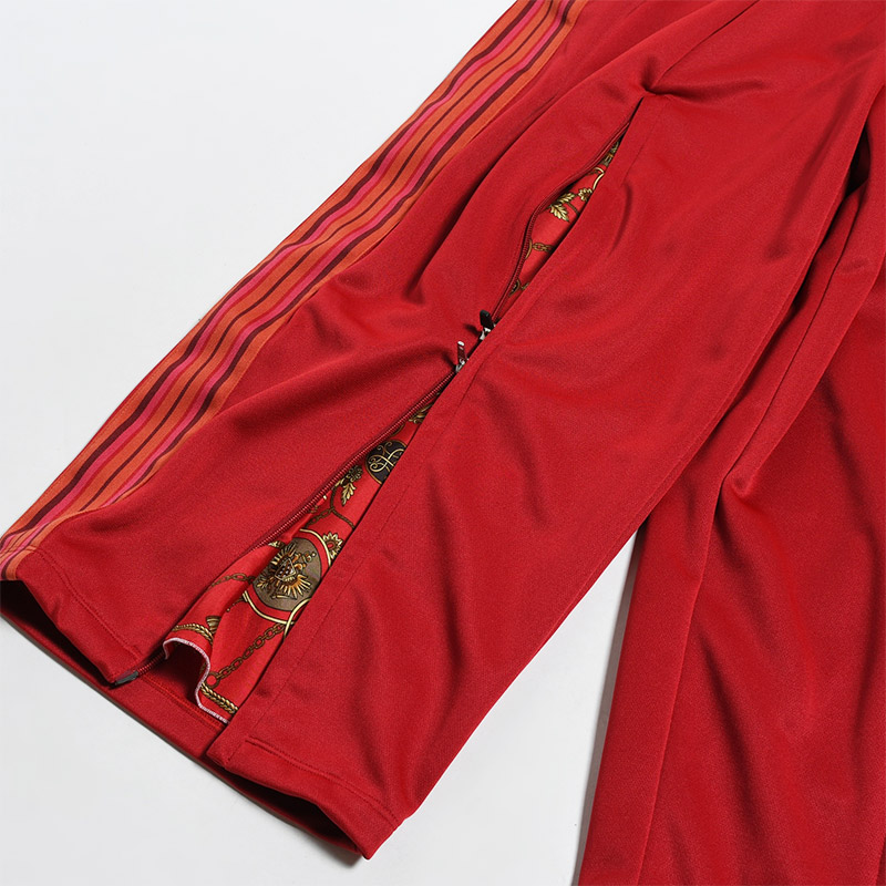 ZIP WIDE TRACK PANTS -RED- | IN ONLINE STORE