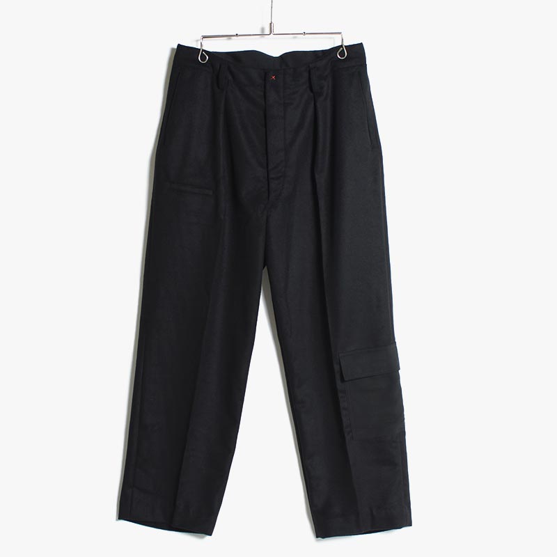 MIXTURE SLACKS -BLACK-