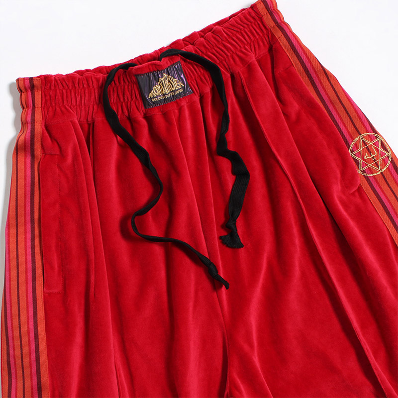 WIDE TRACK PANTS -RED-