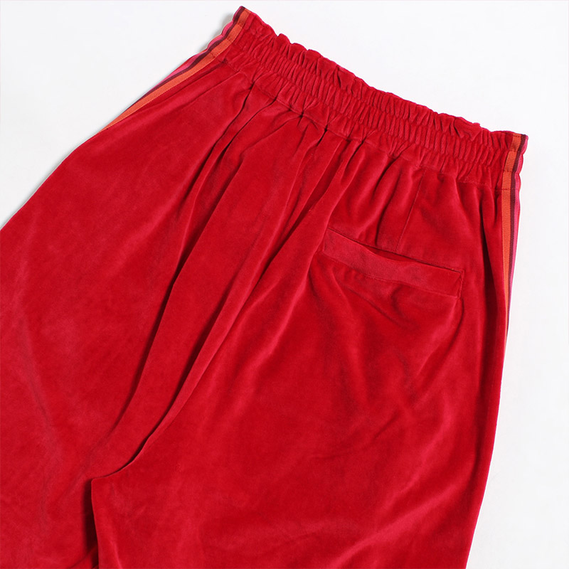 WIDE TRACK PANTS -RED-