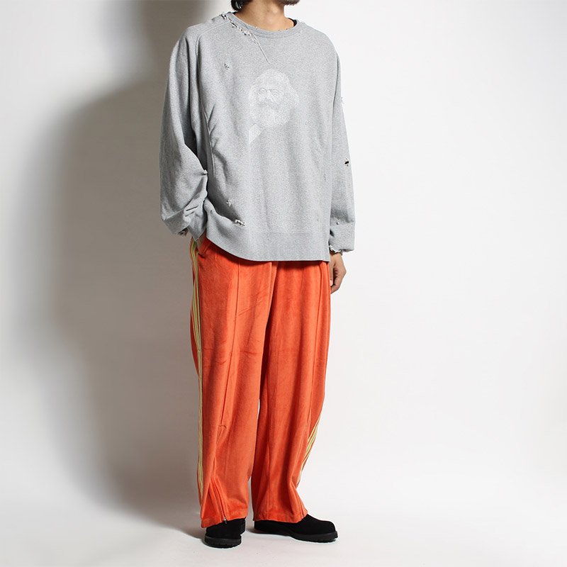 WIDE TRACK PANTS -ORANGE-