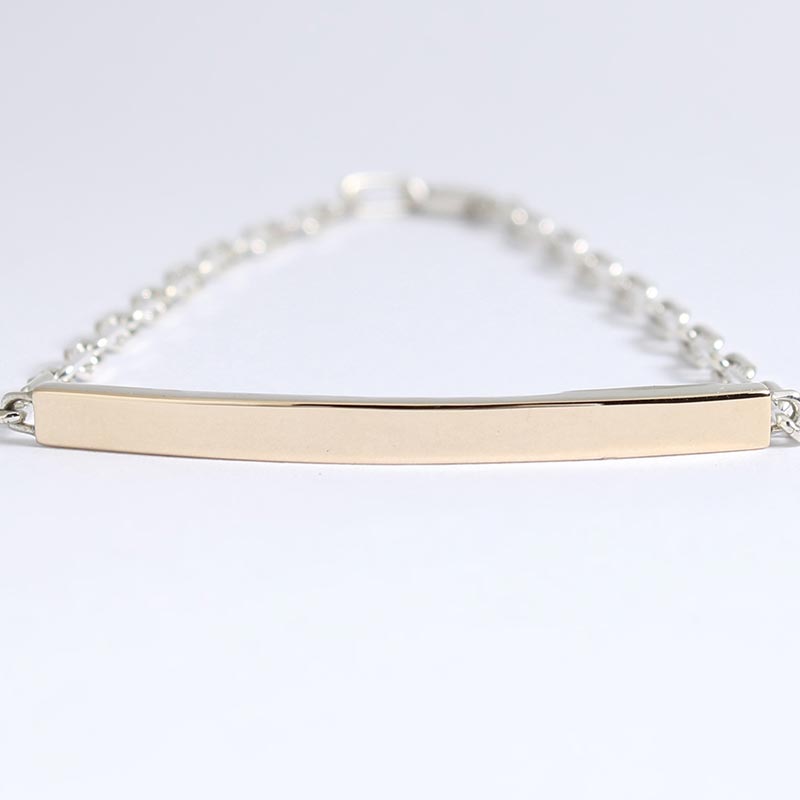 ANCHOR ID BRACELET S -SILVER×GOLD-