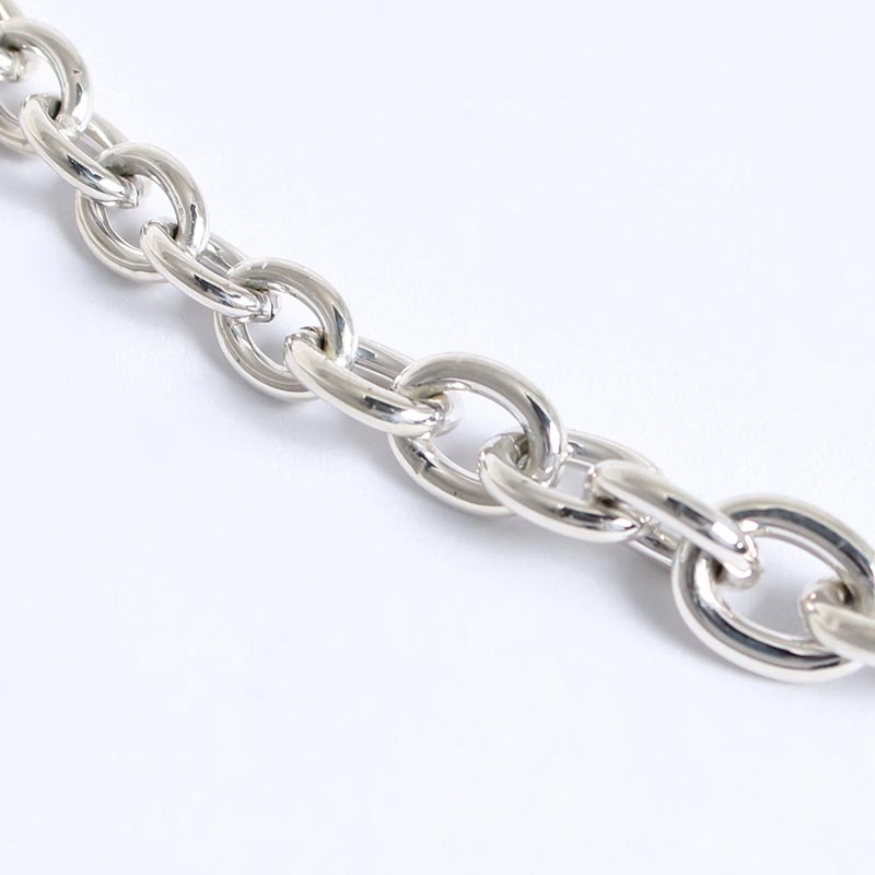 TAPERED OVAL CHAIN BRACELET -SILVER-