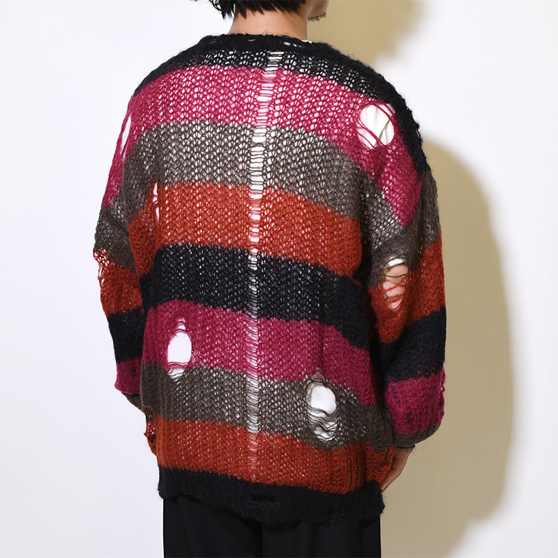 BORDER MOHAIR BORO SWEATER -3.COLOR- | IN ONLINE STORE