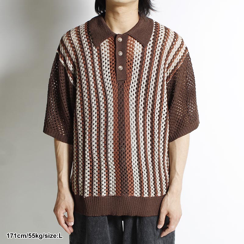 いラインアップ STRIPE フラグスタフ SHIRTS POLO KNIT SUMMER