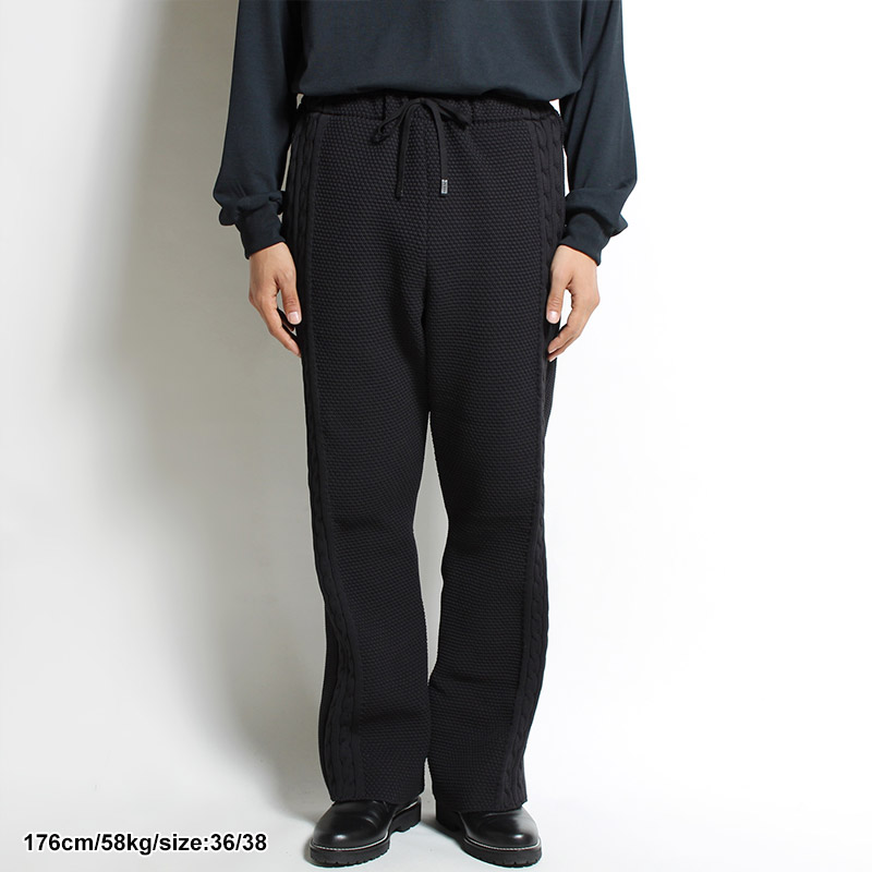 KNIT PANTS -BLACK- | IN ONLINE STORE