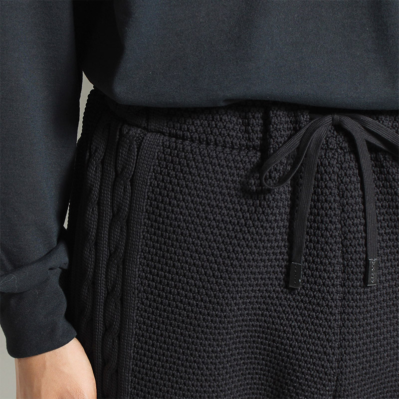 KNIT PANTS -BLACK- | IN ONLINE STORE