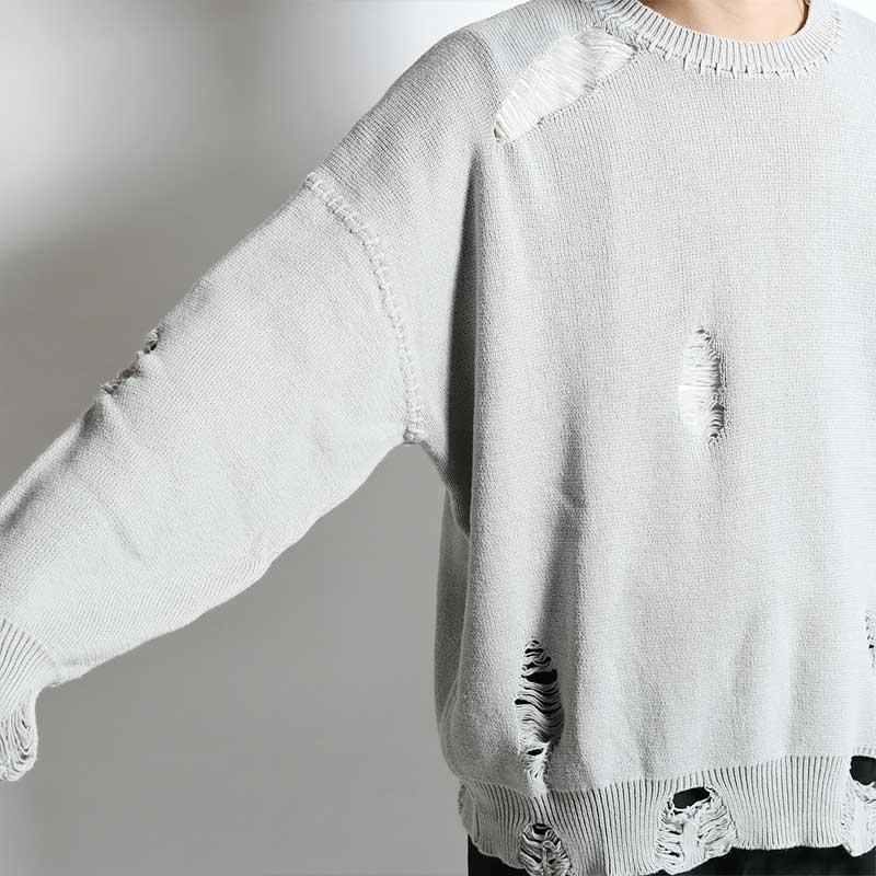 DAMAGE COTTON SWEATER -2.COLOR- | IN ONLINE STORE