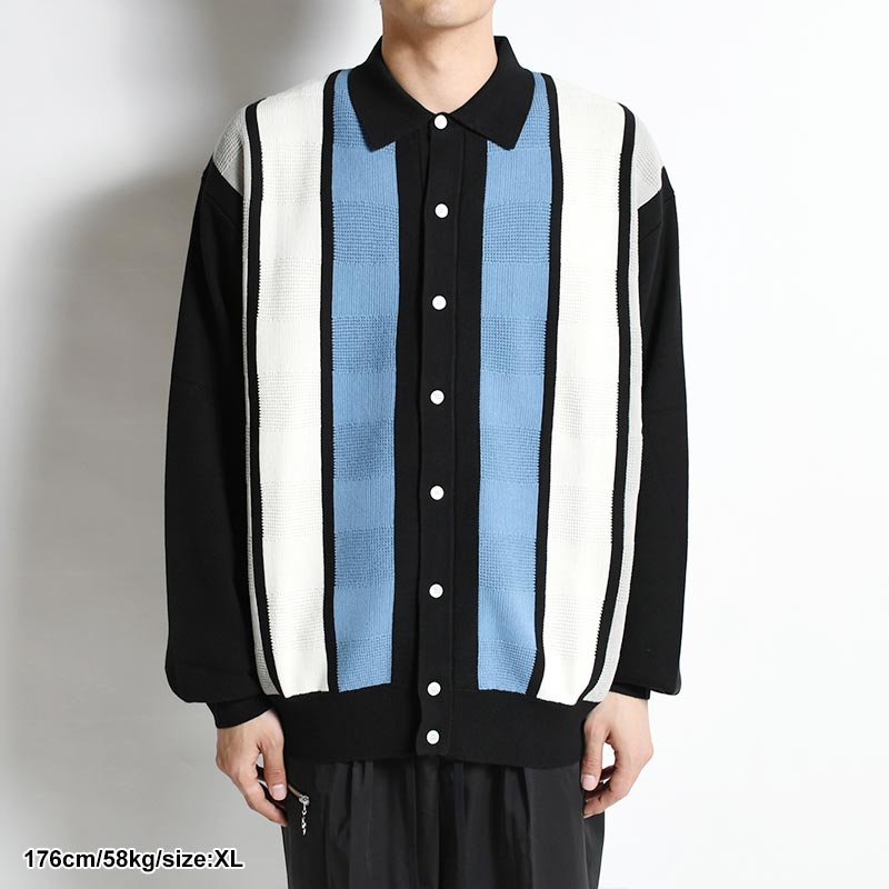 STRIPE KNIT CARDIGAN .COLOR    IN ONLINE STORE