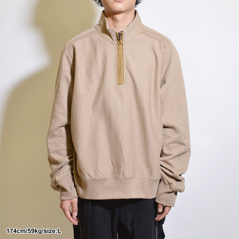 SOLID ZIP TOP -BEIGE- | IN ONLINE STORE