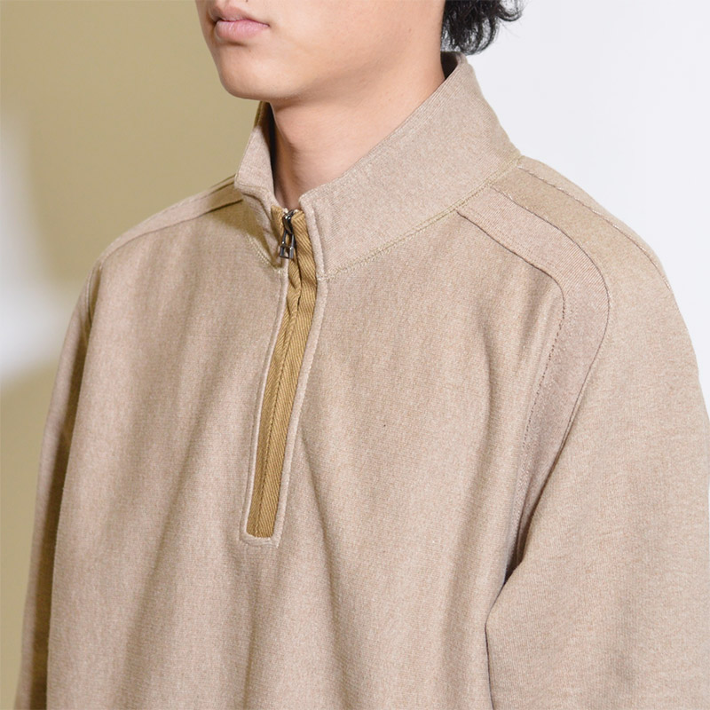 SOLID ZIP TOP -BEIGE- | IN ONLINE STORE