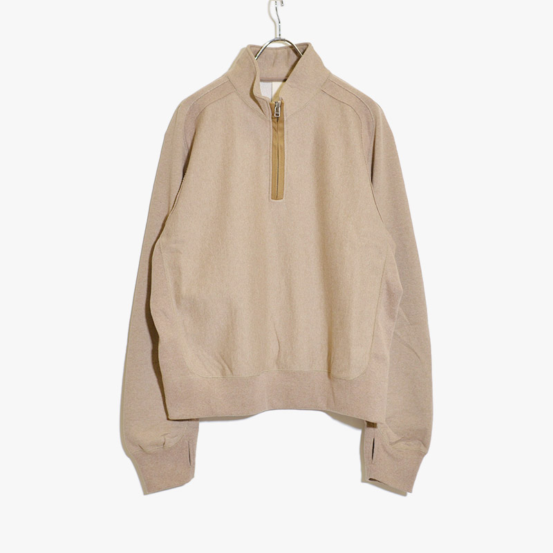 SOLID ZIP TOP -BEIGE- | IN ONLINE STORE