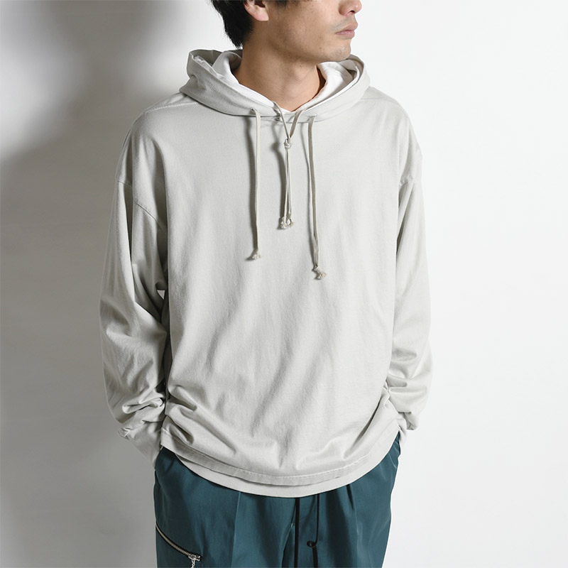 ROSTER HOODIE LAY -CEMENT×WHITE- | IN ONLINE STORE