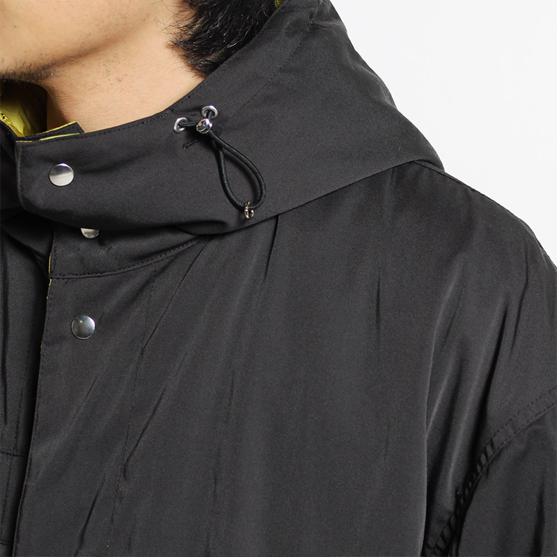 ABY PARKA REV QUILT -BLACK×LIME-