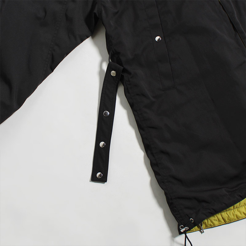 ABY PARKA REV QUILT -BLACK×LIME-